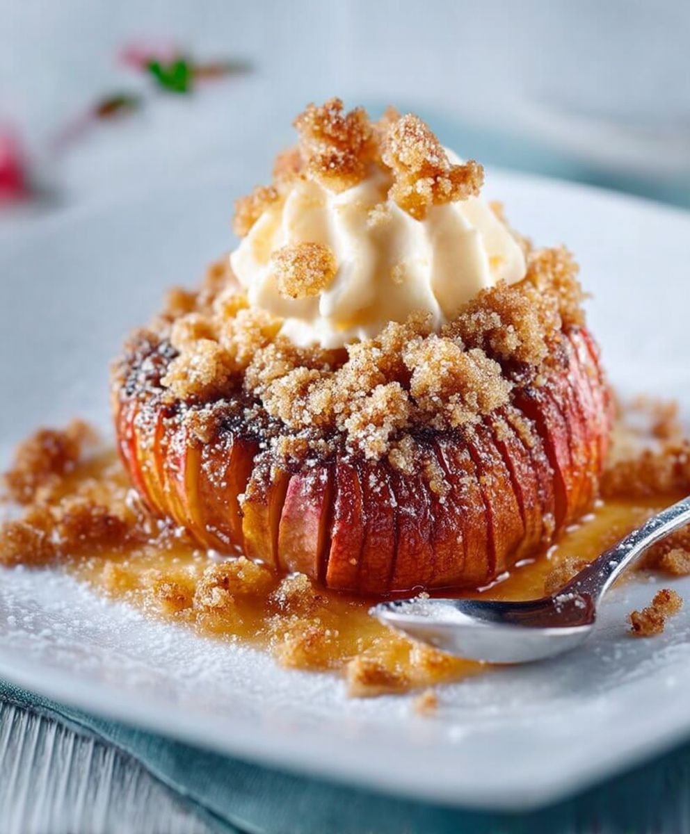 Pomme Hasselback crumble moelleux