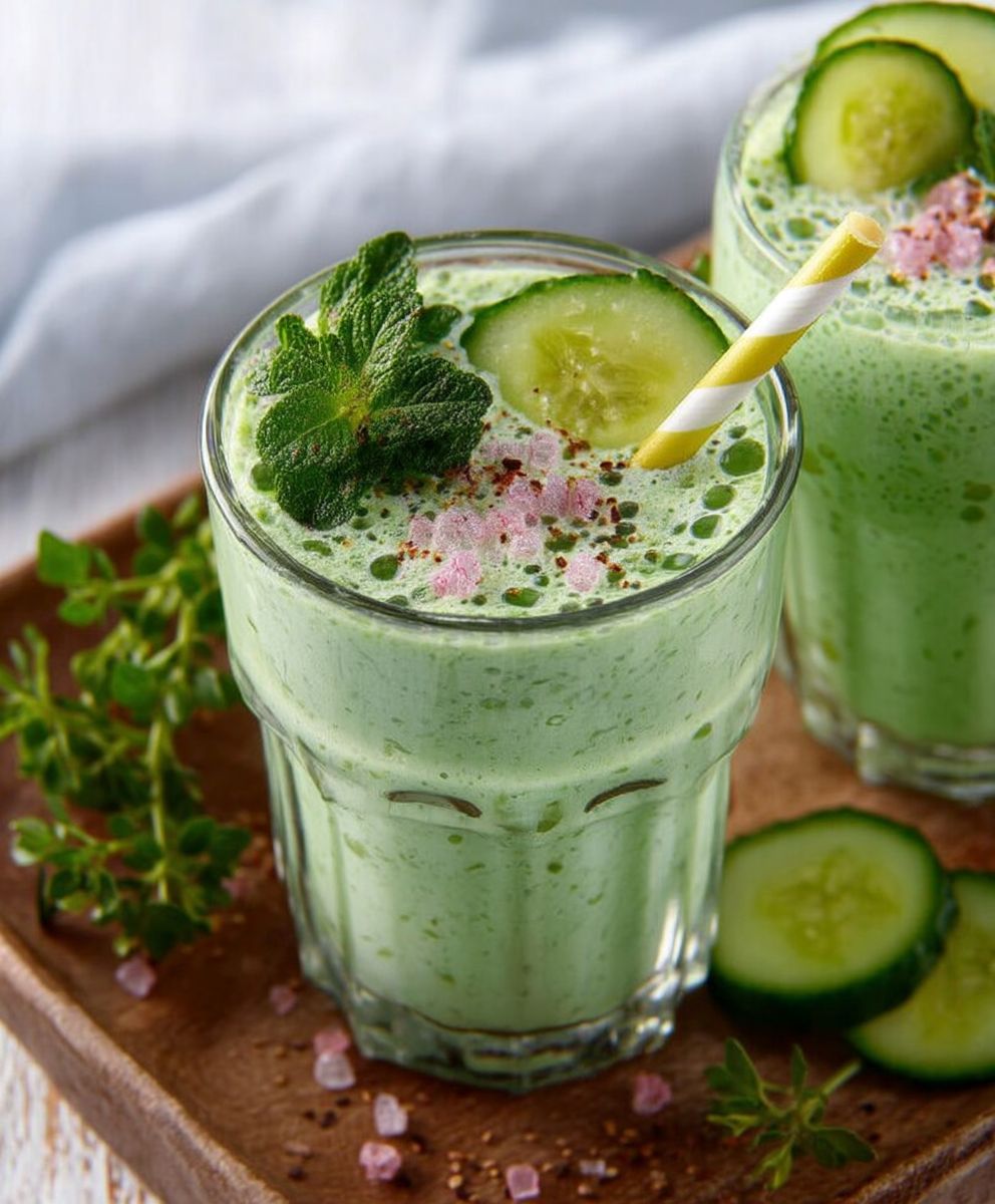 Smoothie vert lait de chèvre