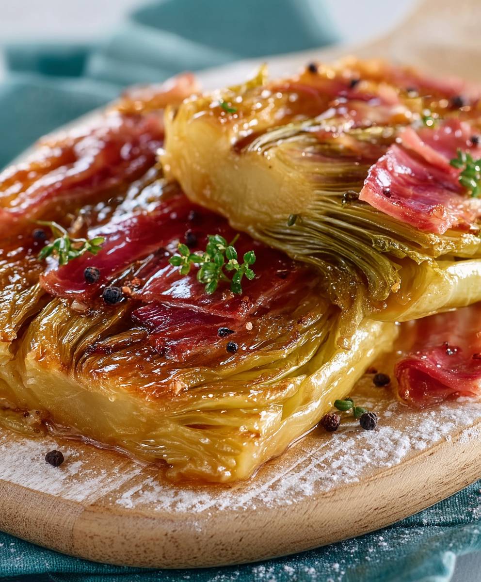 Endives au jambon façon tatin