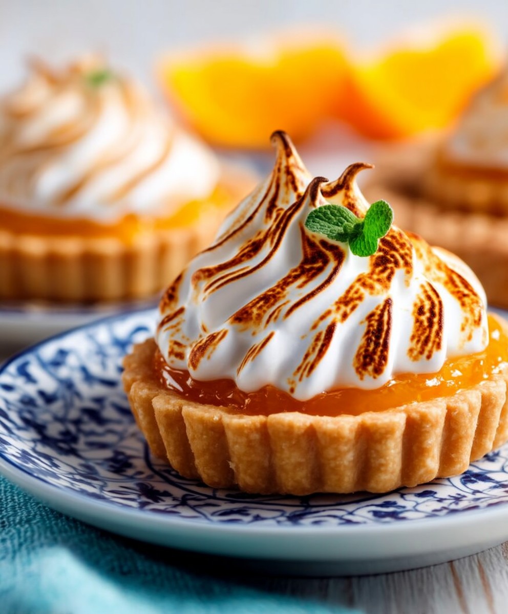 Tarte meringuée orange