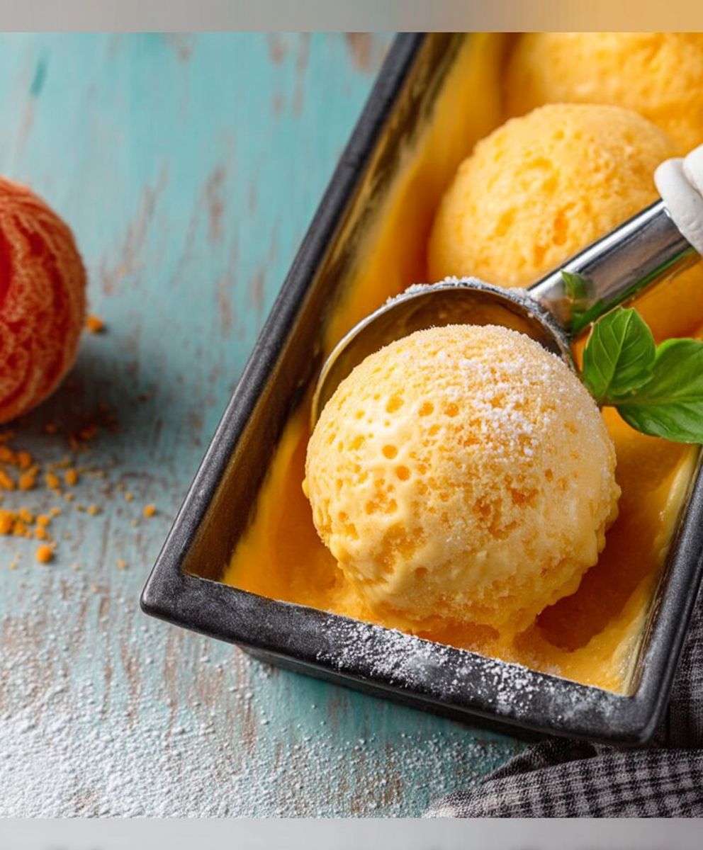 Sorbet abricot citron basilic maison