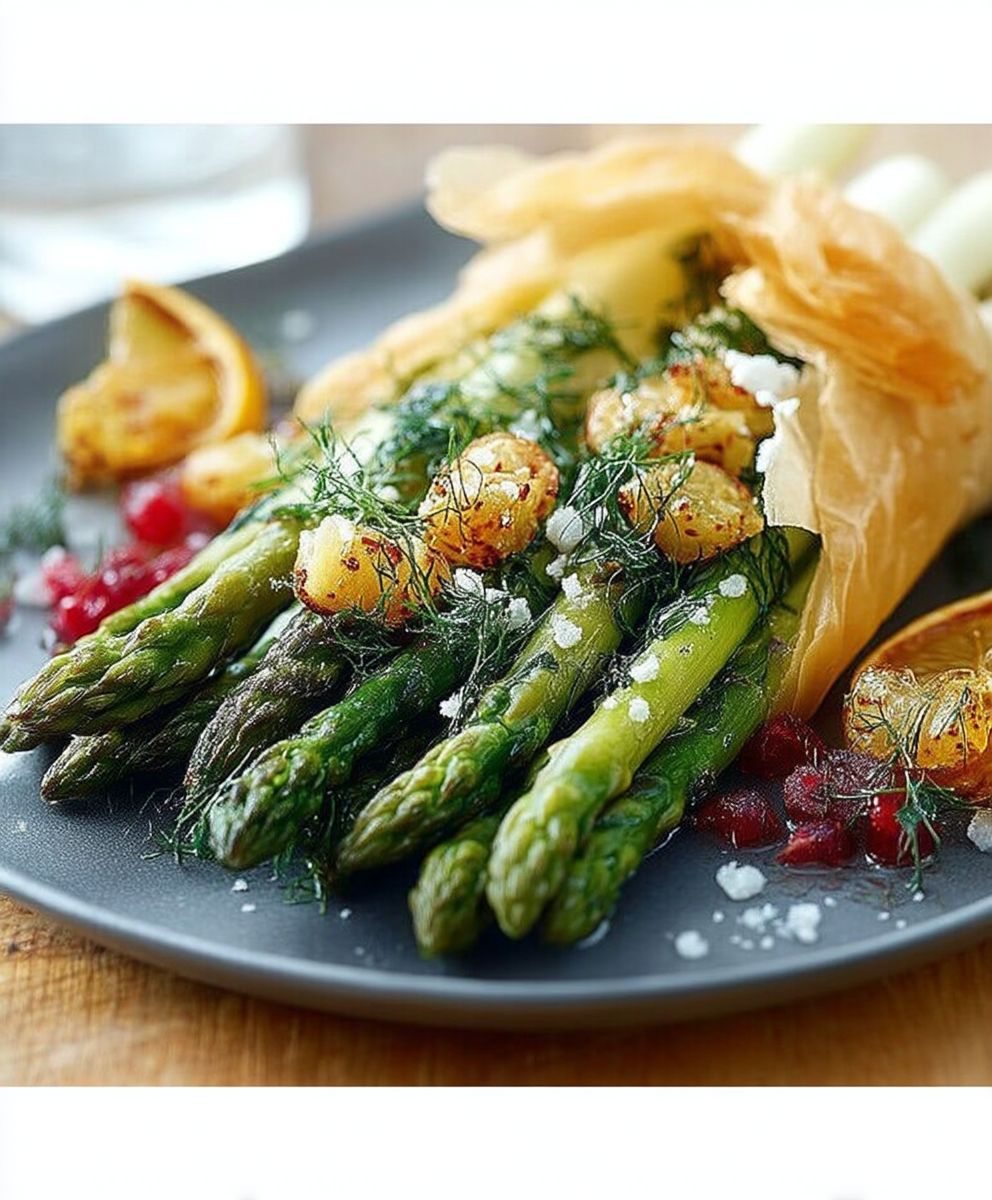 Asperges rôties beurre fleur de sel
