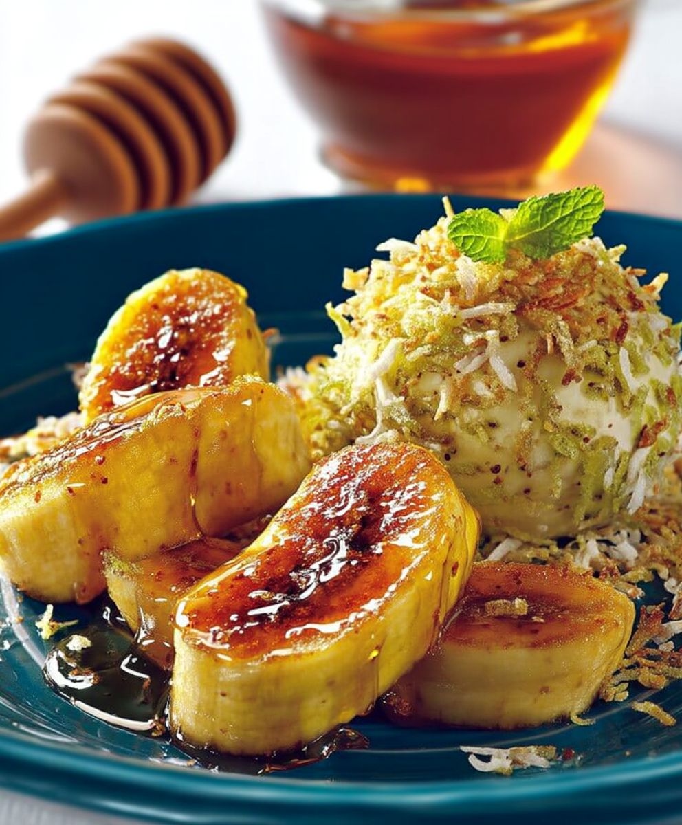 Bananes dorées au miel