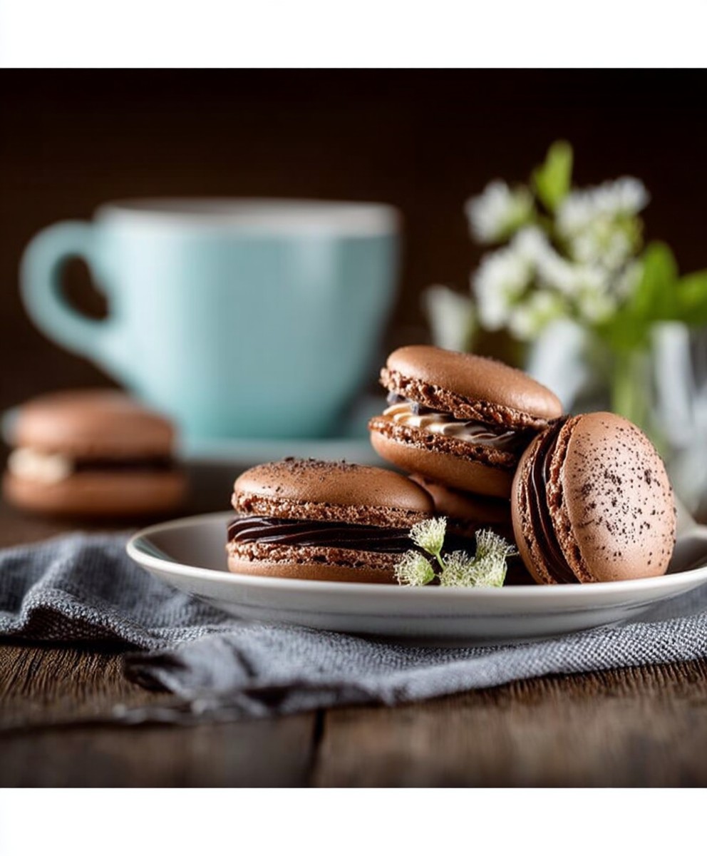 Macarons mousse chocolat à l ancienne