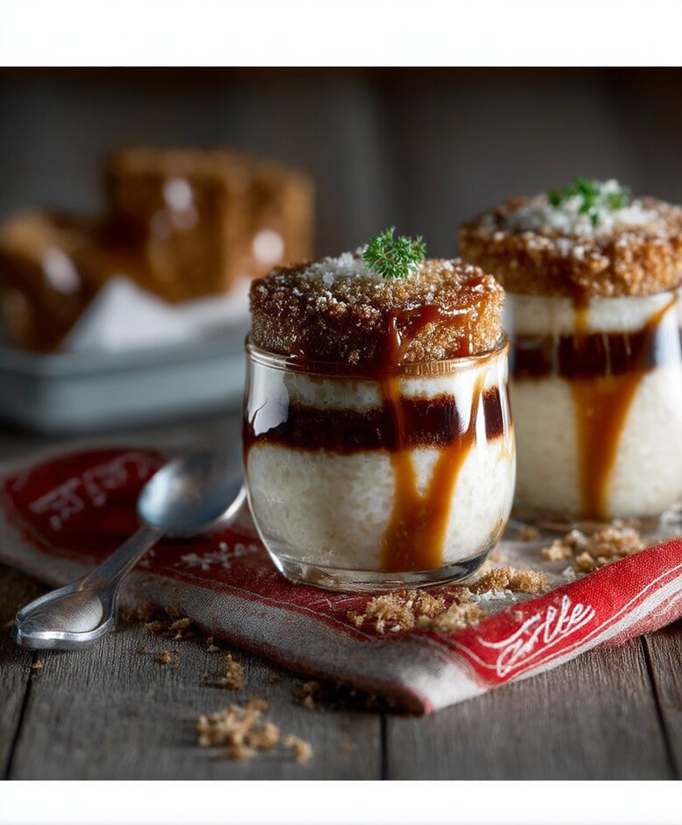Verrines riz au lait caramel beurre salé