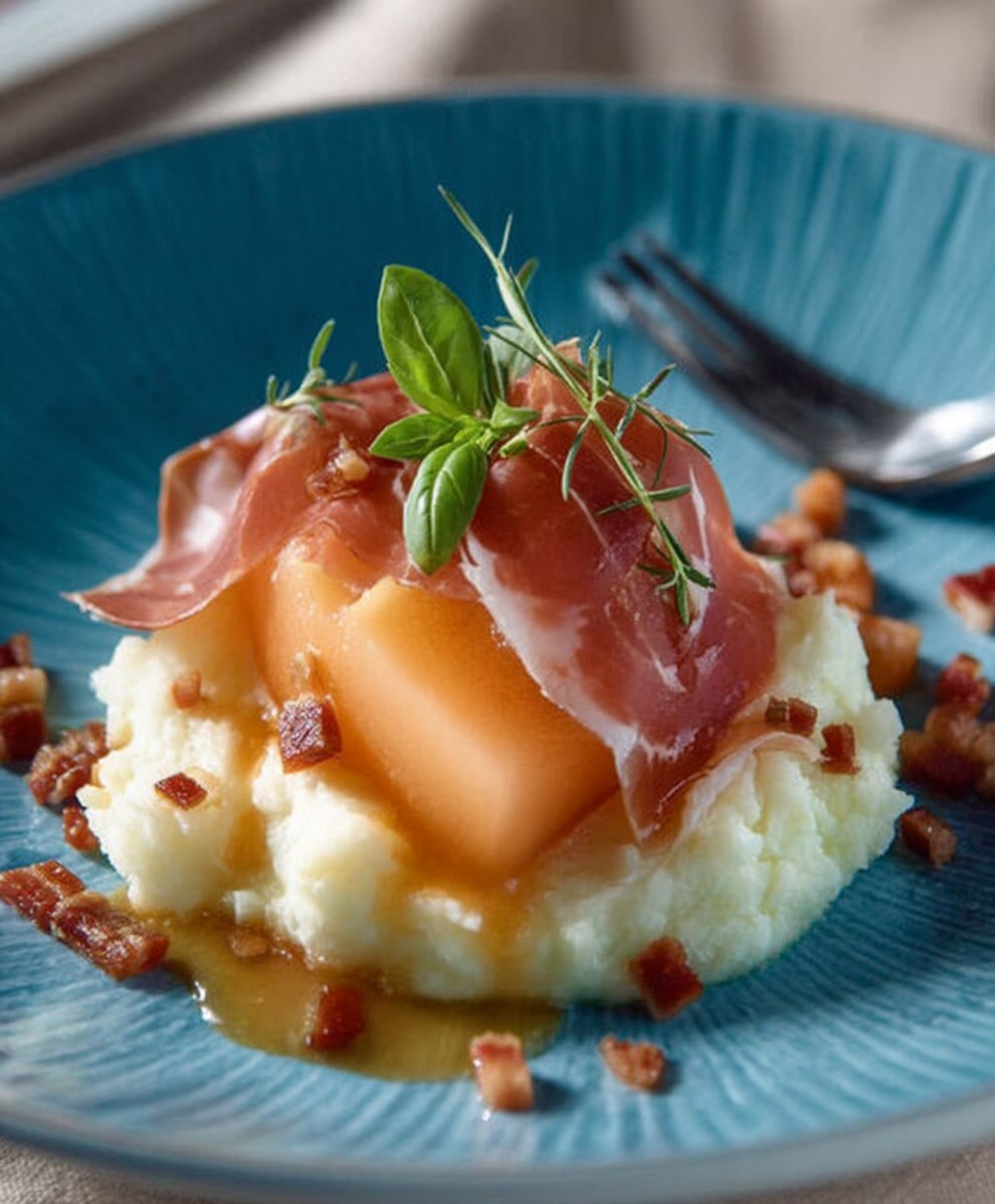 Jambon Serrano purée panais