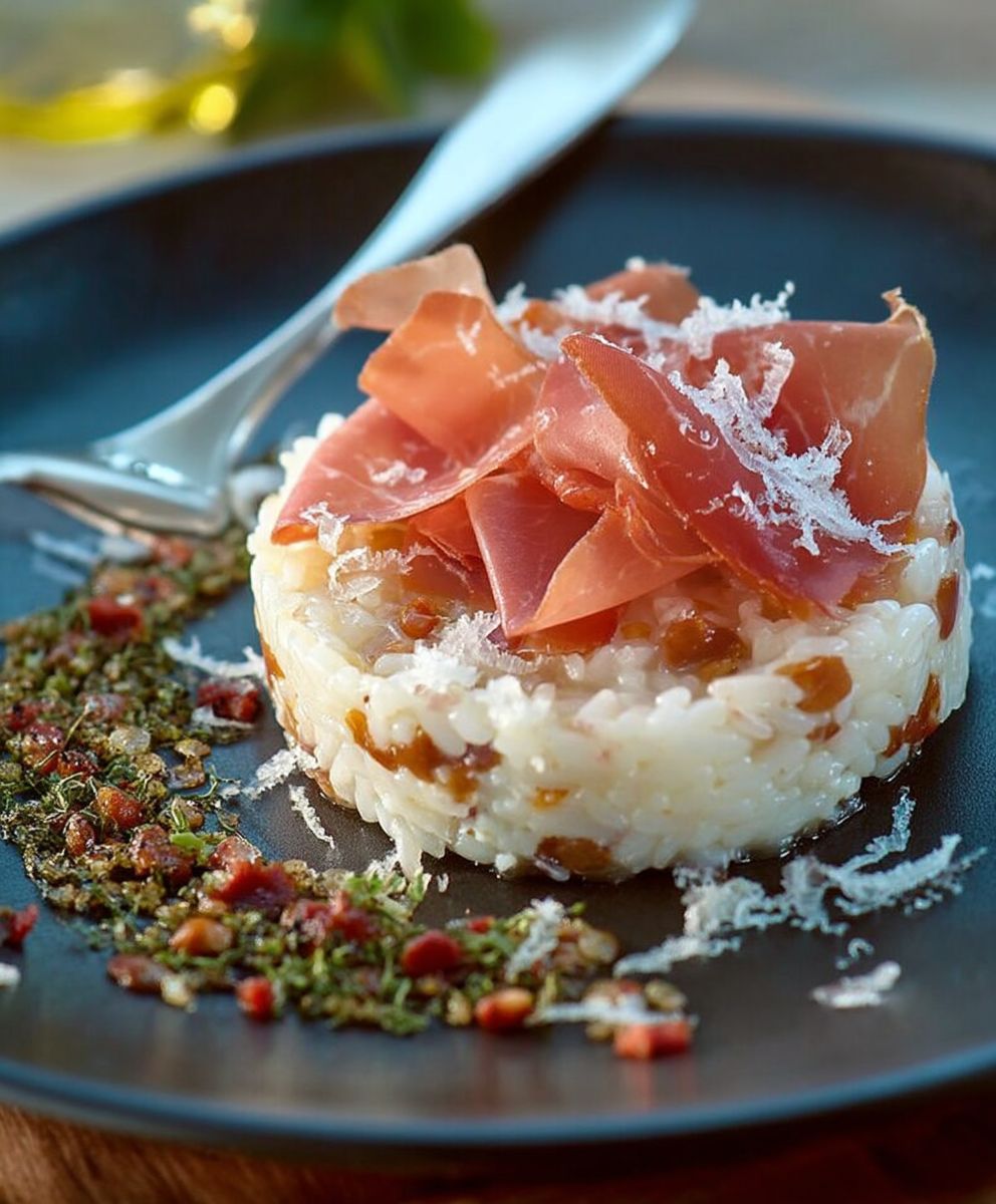 Jambon Serrano riz châtaignes manchego