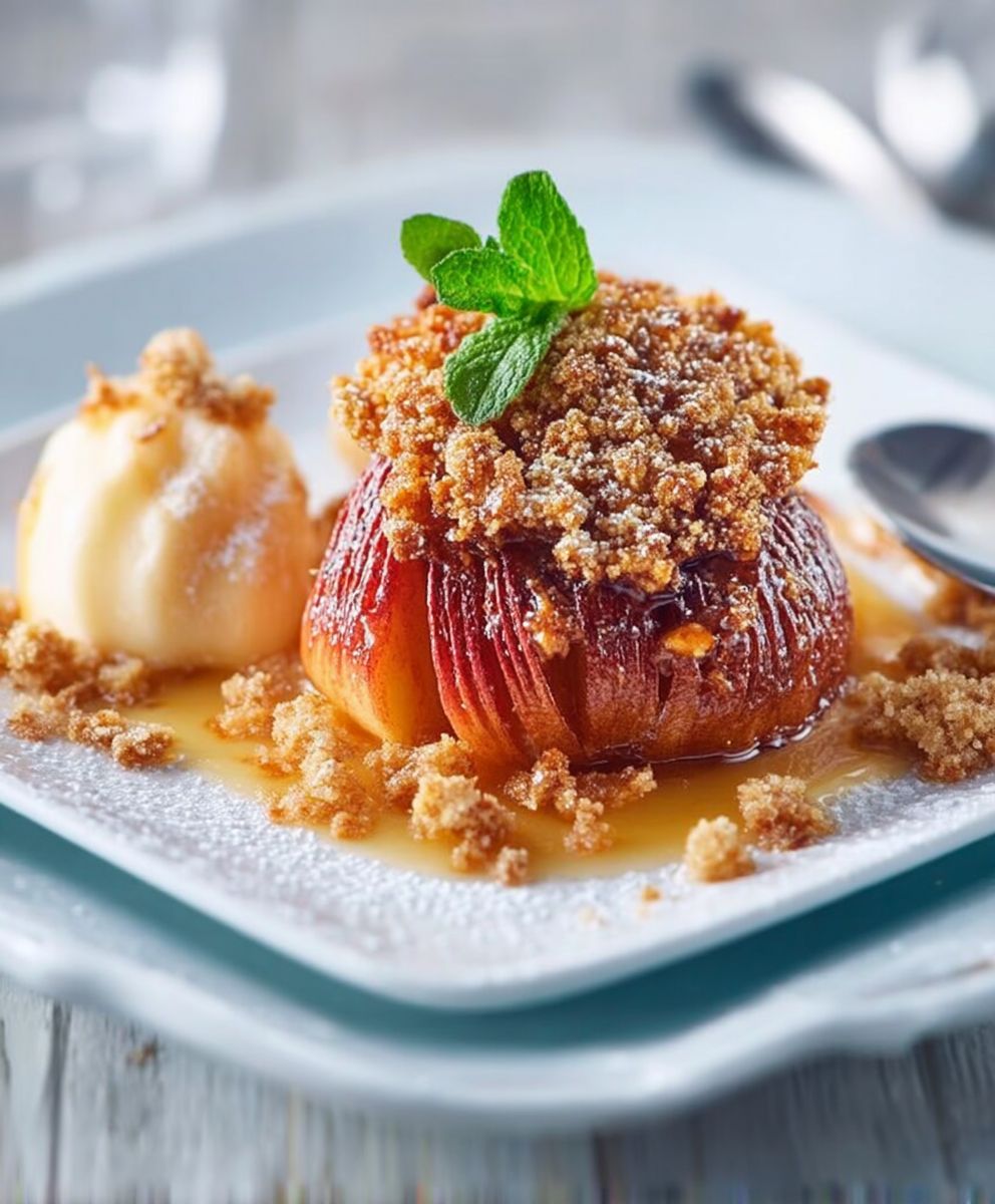 Pomme Hasselback crumble moelleux