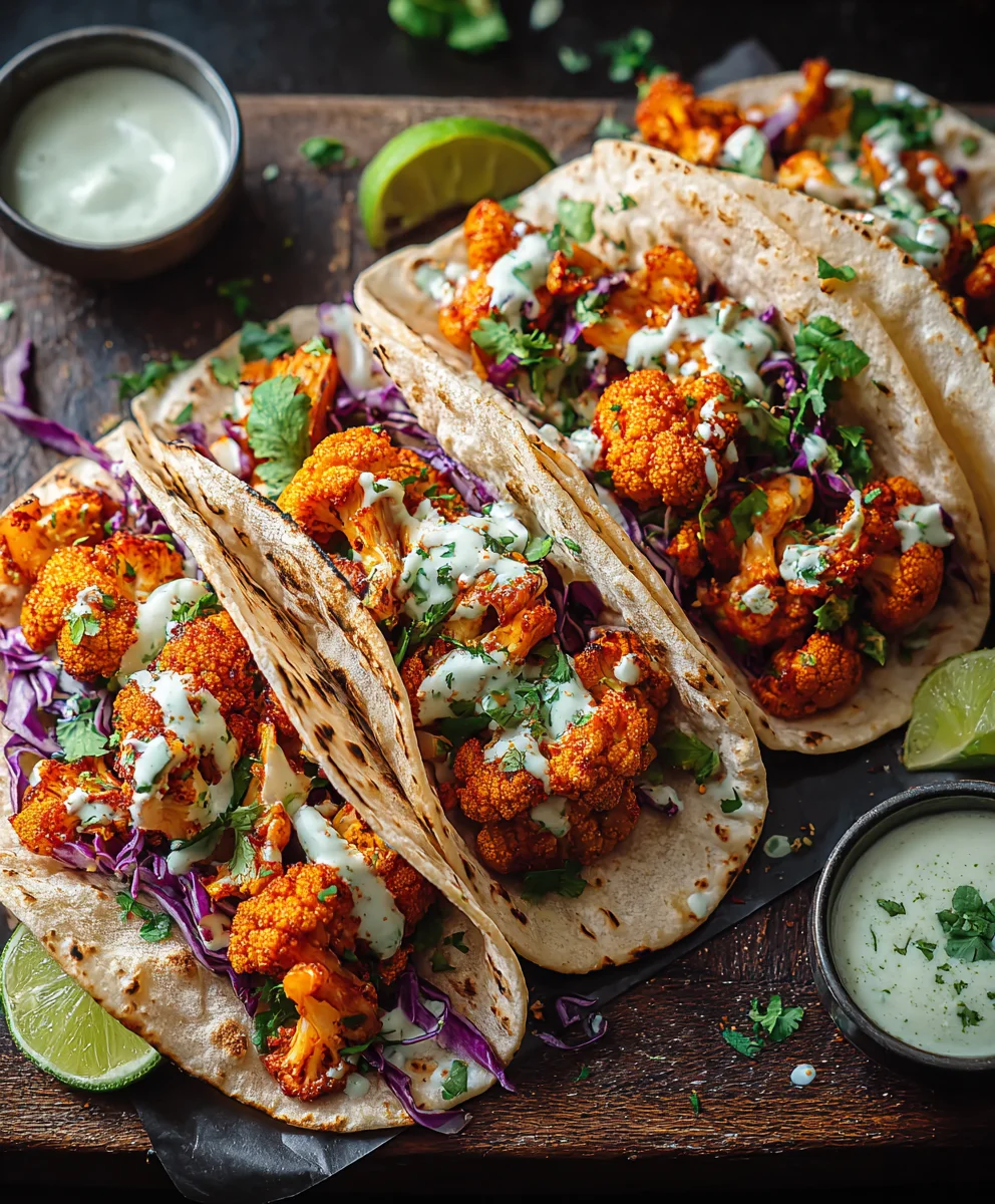 Délicieux Tacos au Chou-fleur Buffalo : Recette Facile & Vegan
