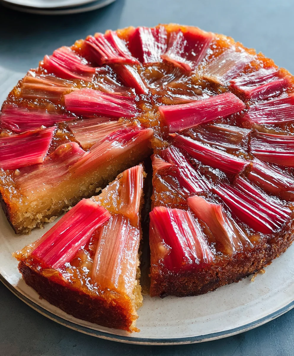 Recette Irrésistible Gâteau Renversé Rhubarbe à Essayer