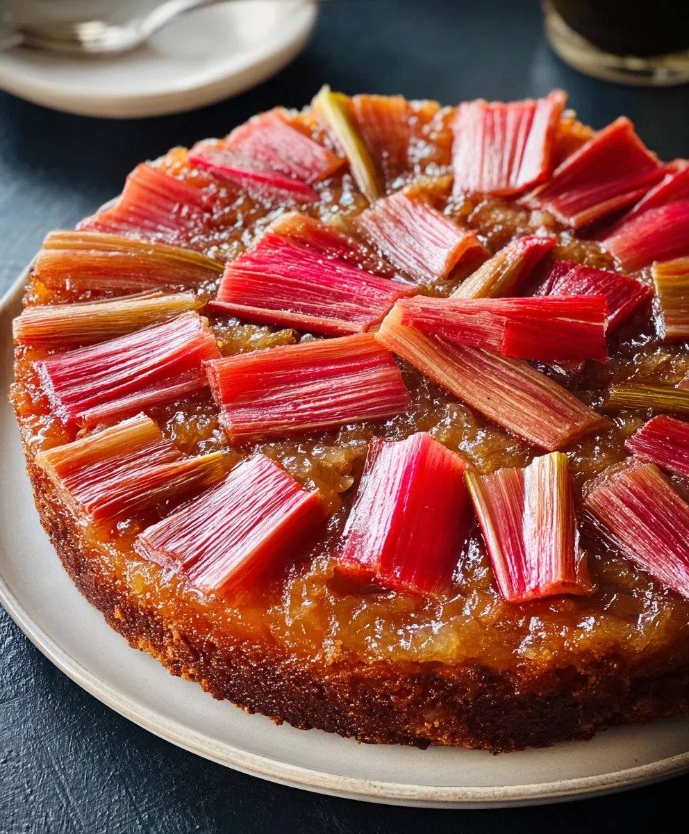 Recette Irrésistible Gâteau Renversé Rhubarbe à Essayer