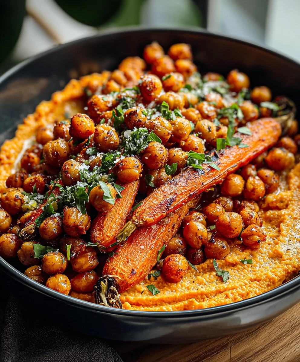 Carottes Harissa & Pois Chiches Croustillants: Recette Facile
