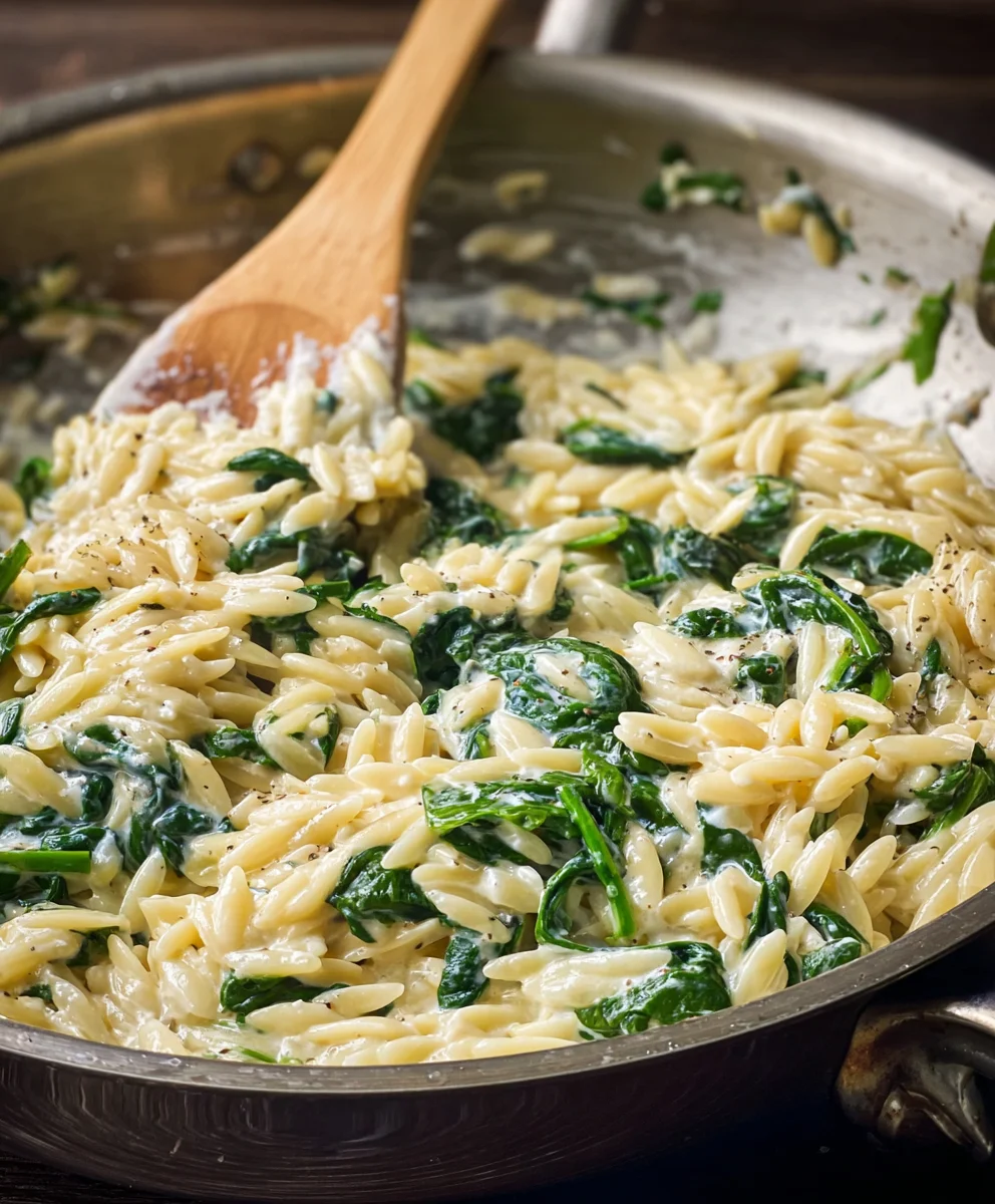 Orzo Crémeux Ricotta Épinards : Plat Unique Irrésistible