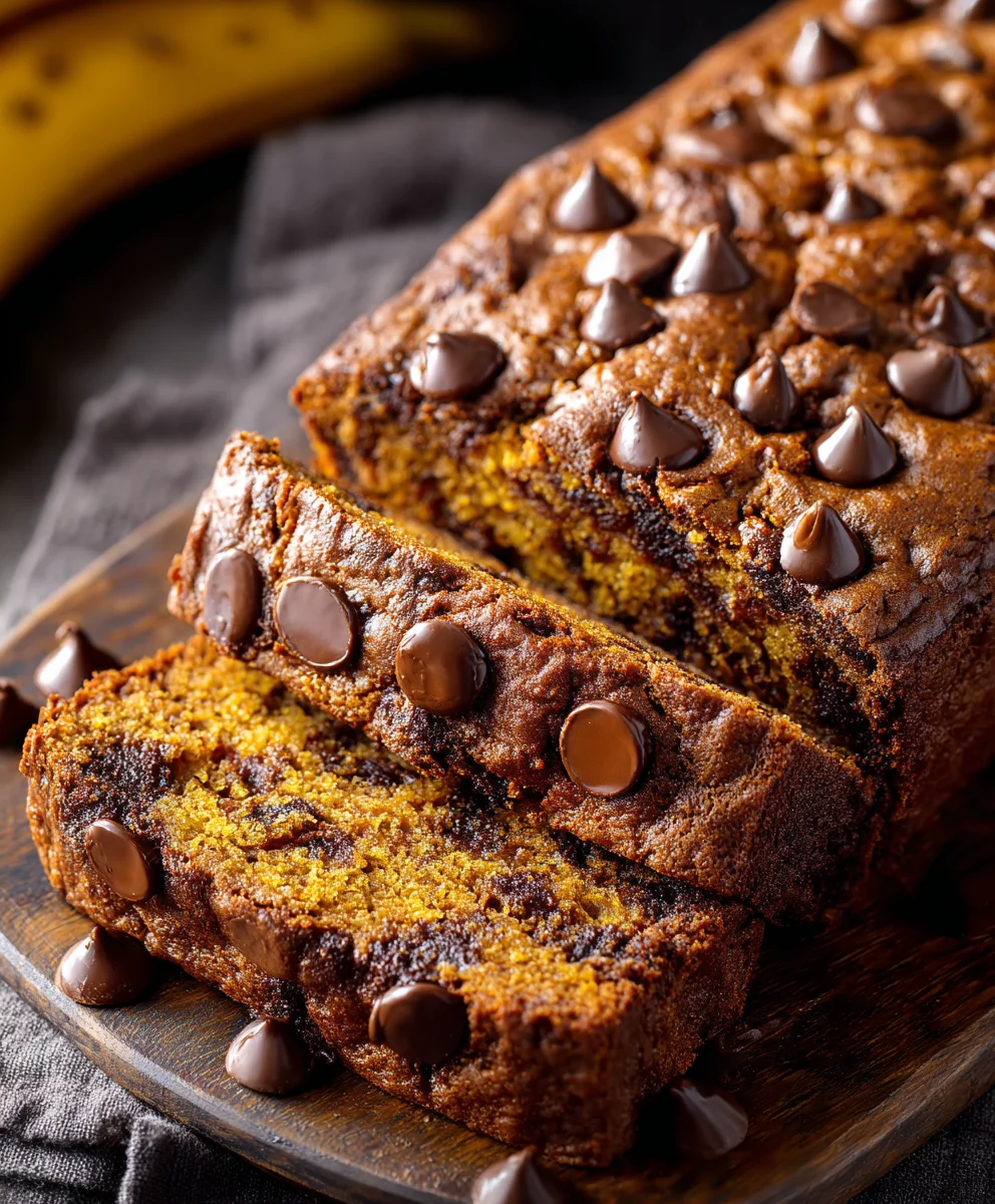 Pain Moelleux Potiron, Banane & Pépites de Chocolat Facile