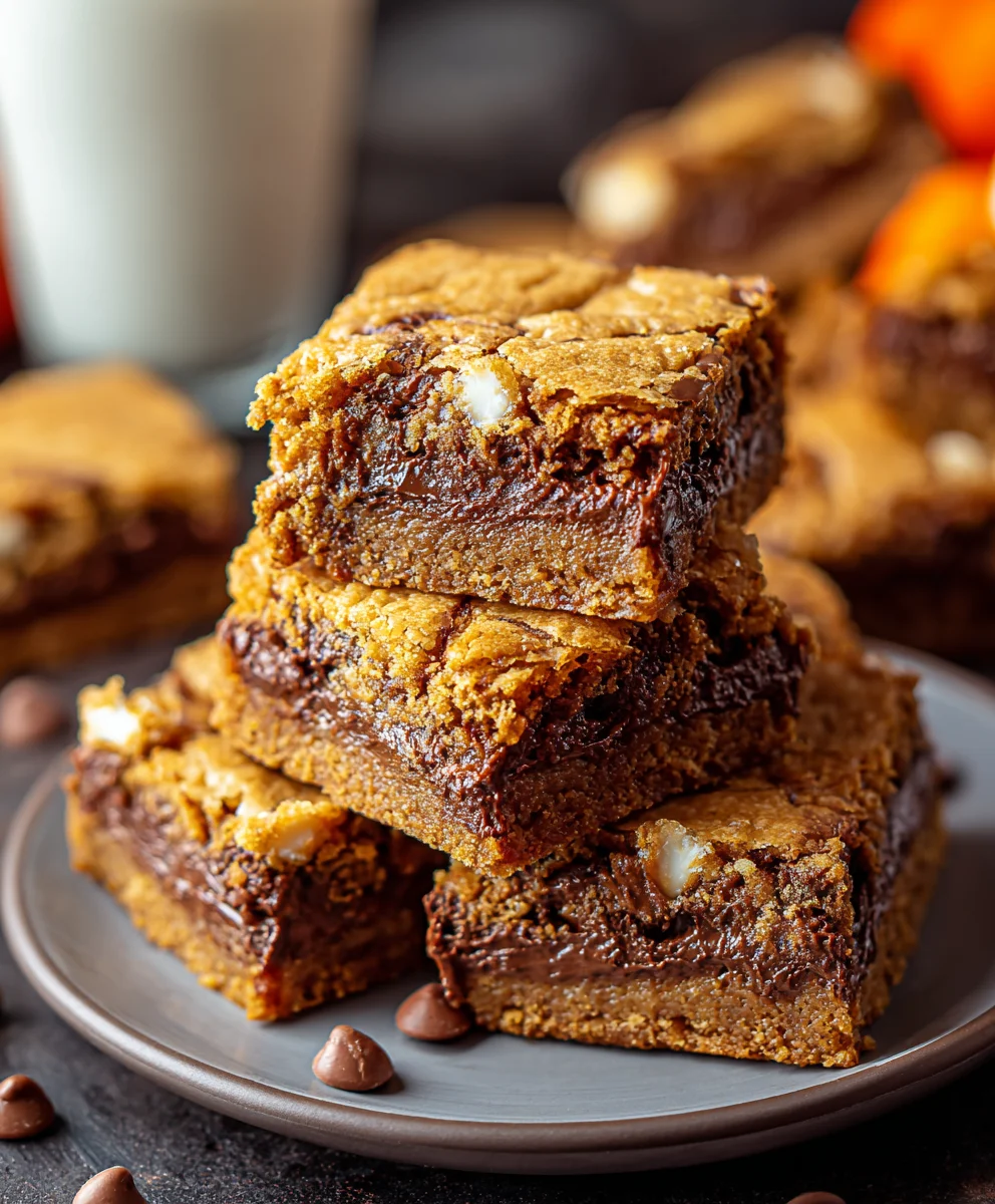 Blondies Potiron Cœur Nutella : Douceur d'Automne Incontournable