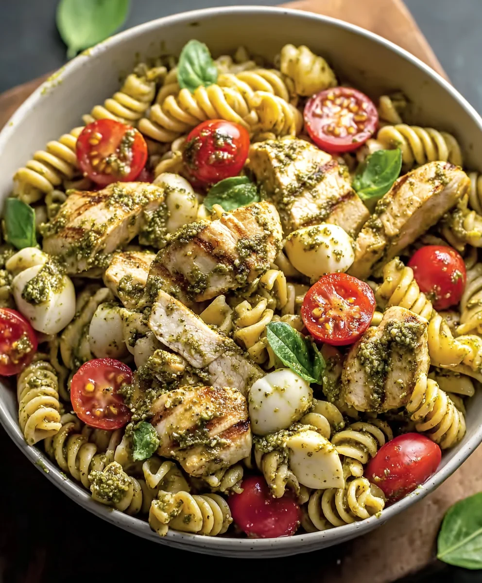 Recette Salade Pâtes Poulet Pesto : Facile et Savoureuse
