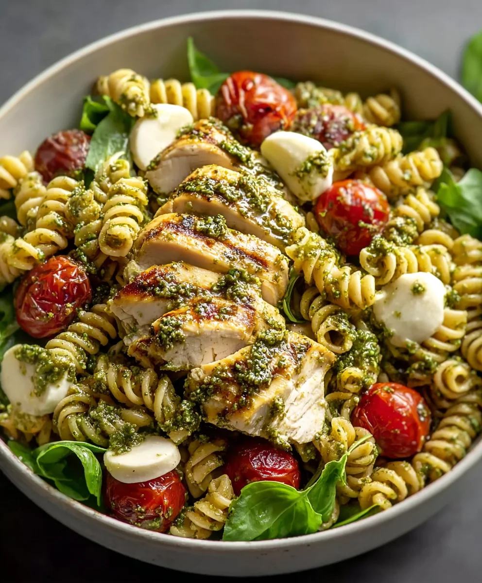 Délicieuse Salade Pâtes Poulet Pesto : Rapide & Rafraîchissante