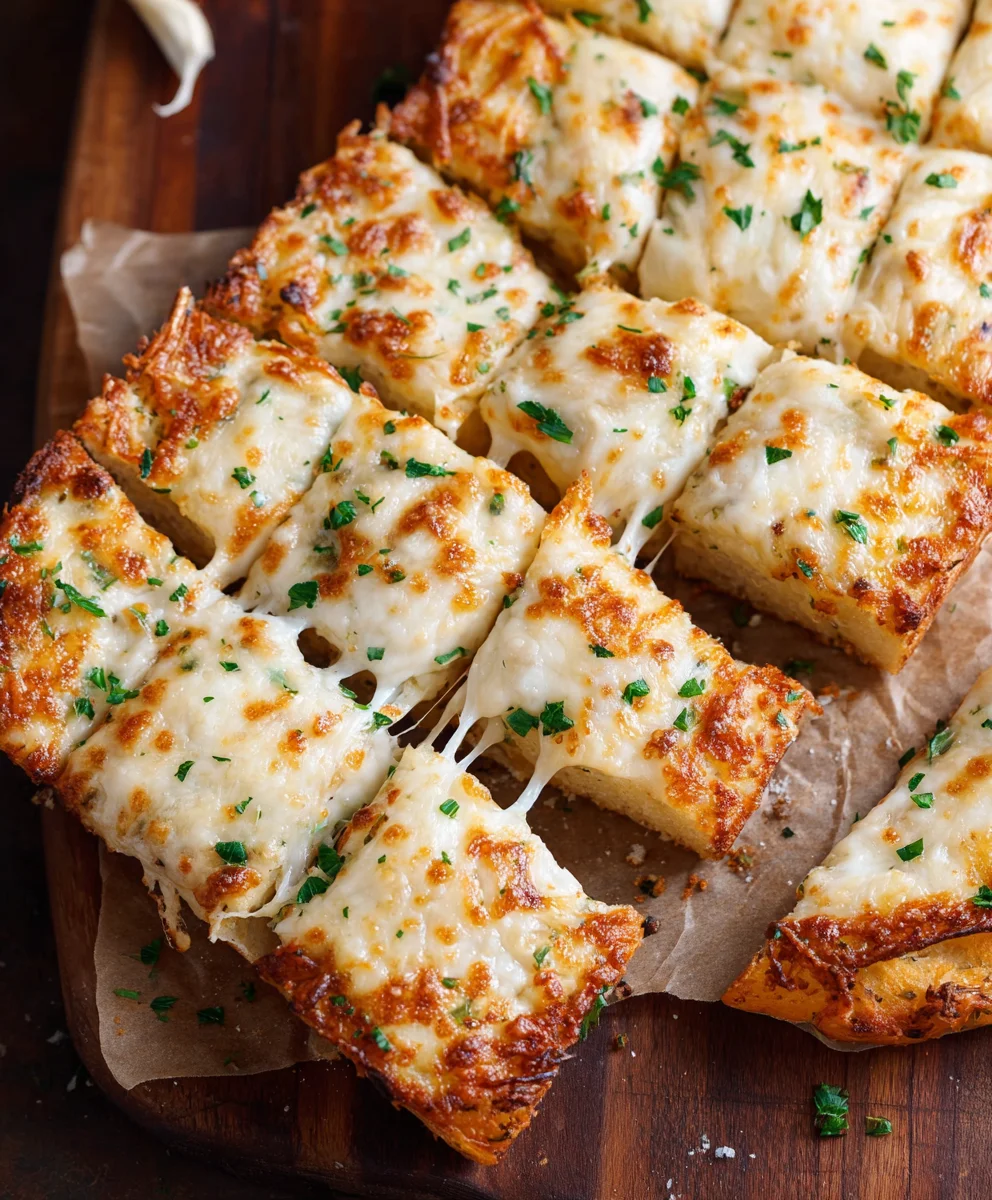 Le meilleur Pain à l'ail gratiné au fromage croustillant