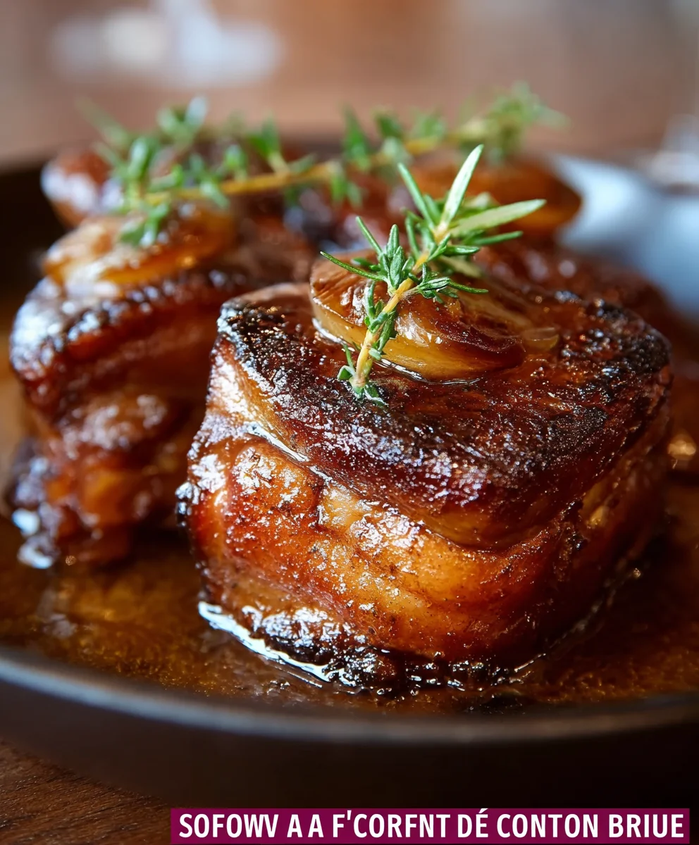 Bœuf Confit Mijoté: Bouillon & Sirop d'Érable Fondant