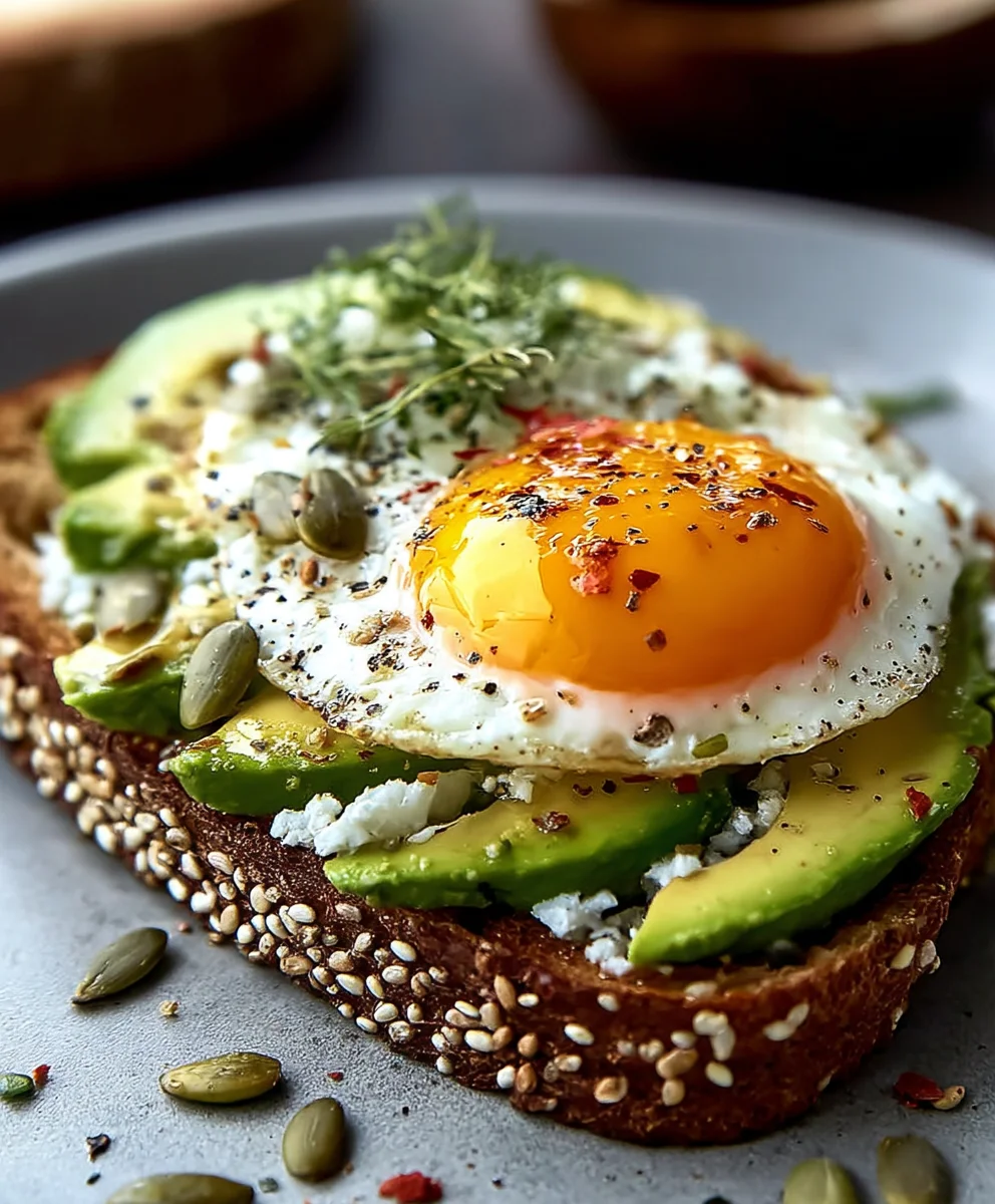 Délicieux Toast Avocat-Œuf et Graines : Votre Plein d'Énergie