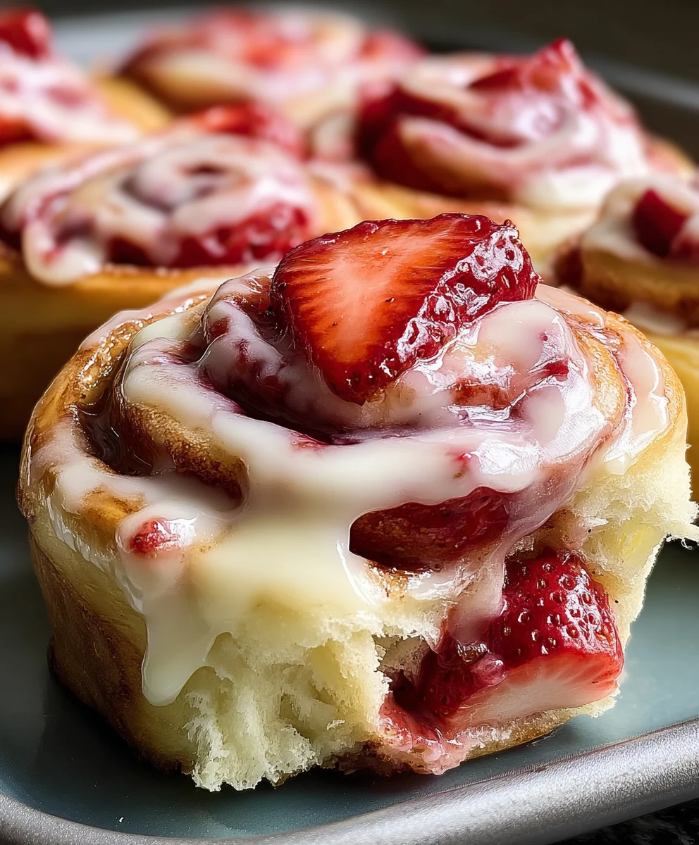 Roulés Cinnabon Fraise Cheesecake : Recette Irrésistible !