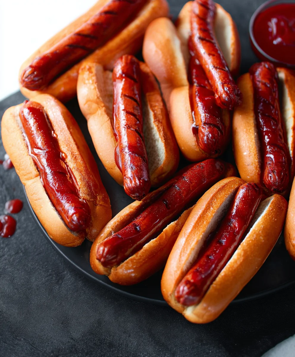 Hot Dogs Sanglants Halloween : Recette Facile