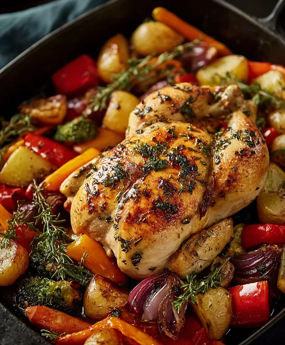 Poulet Rôti Rapide aux Légumes: Recette Facile